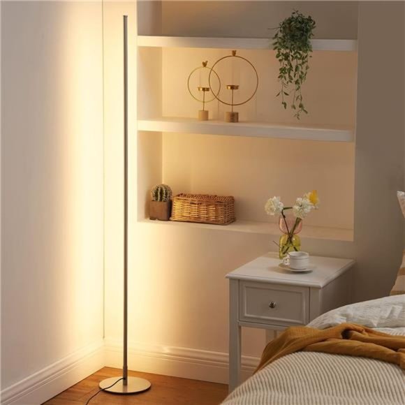 LED Corner Floor Lamp 57.5"  Dimmable Mood Lighting Standing Tall Floor Lamp - Picture 4 of 4